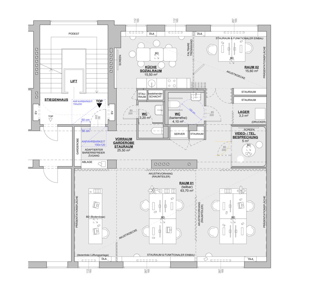 Projekt Büroumbau Karlsgasse Wien von studio olga muskała ZT e.U.