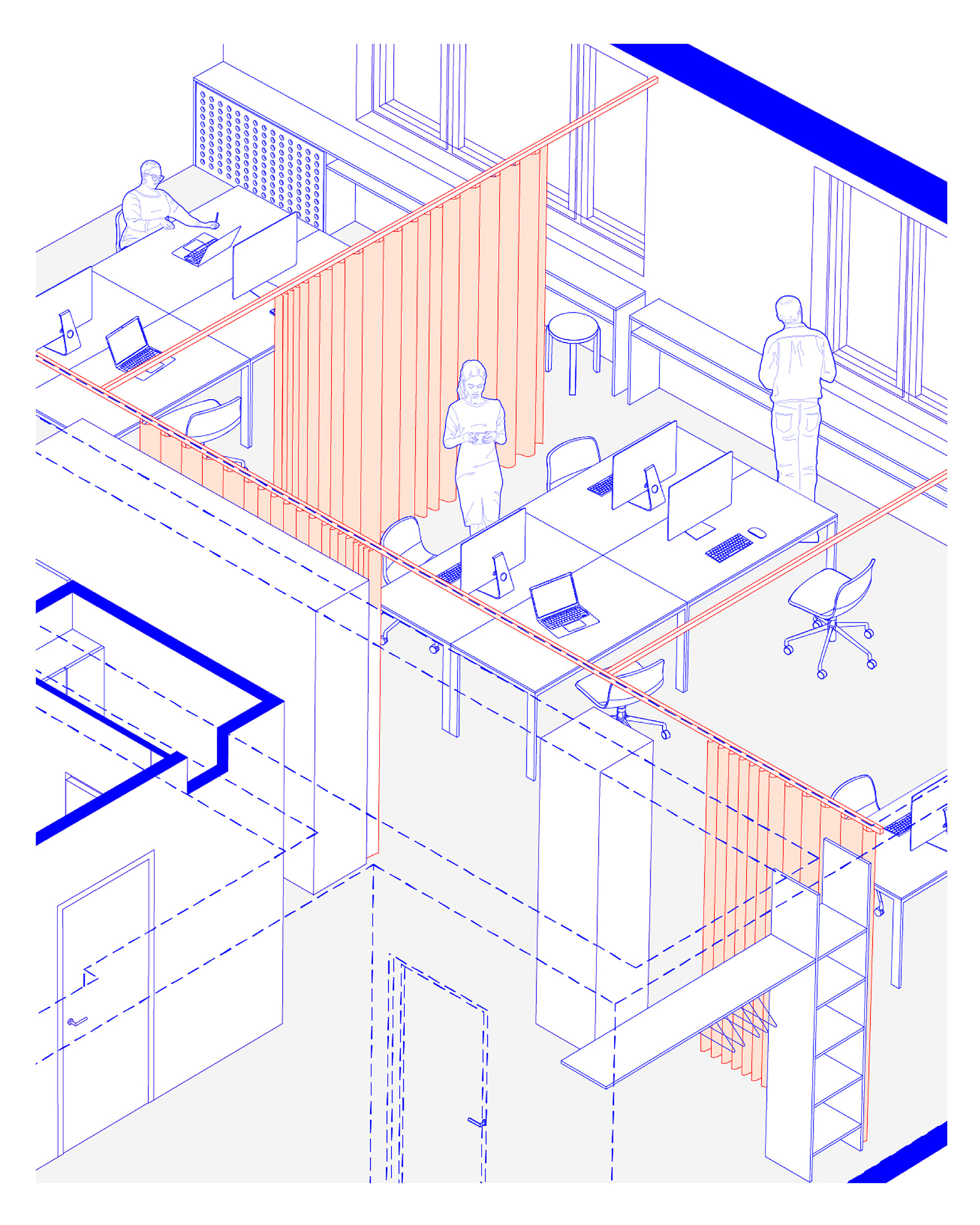 Projekt Büroumbau Karlsgasse Wien von studio olga muskała ZT e.U.